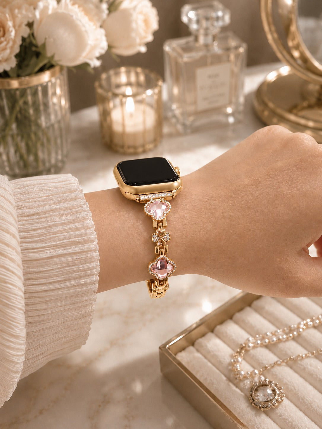 Lucca Clover Apple Watch Kordon - Gold