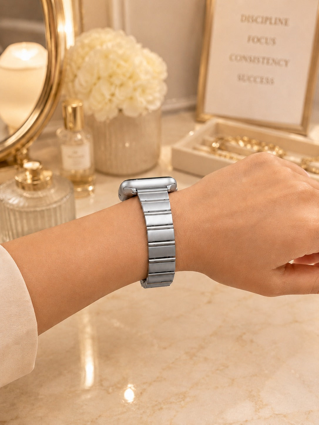 Modena Apple Watch Kordon - Silver