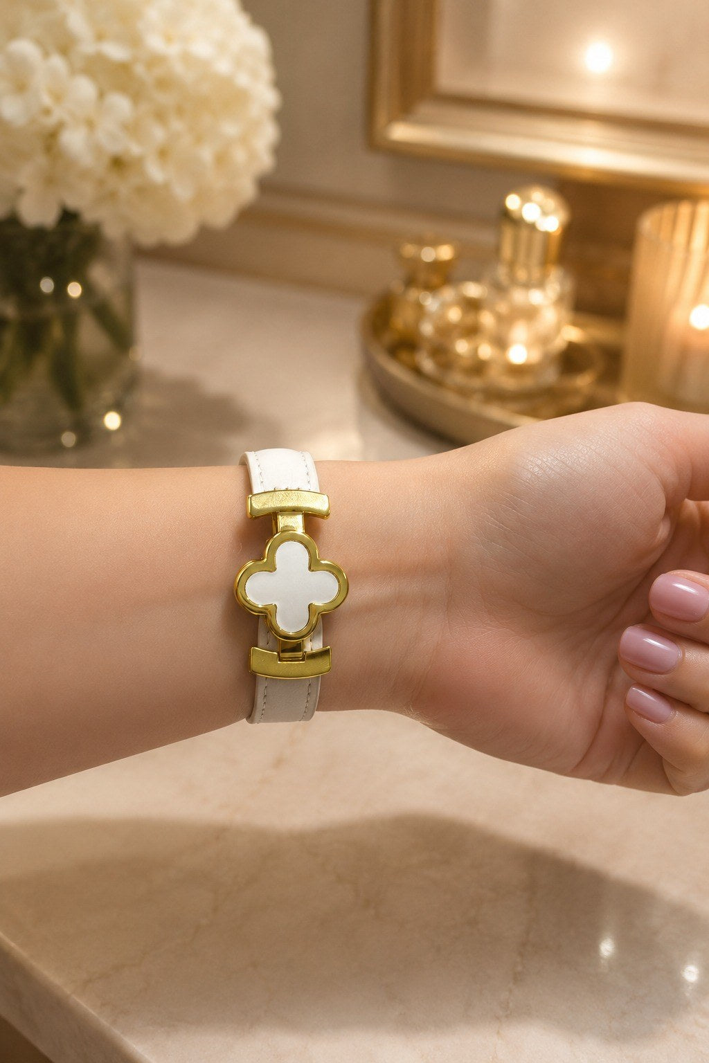 Siena Clover Apple Watch Kordon - Beige