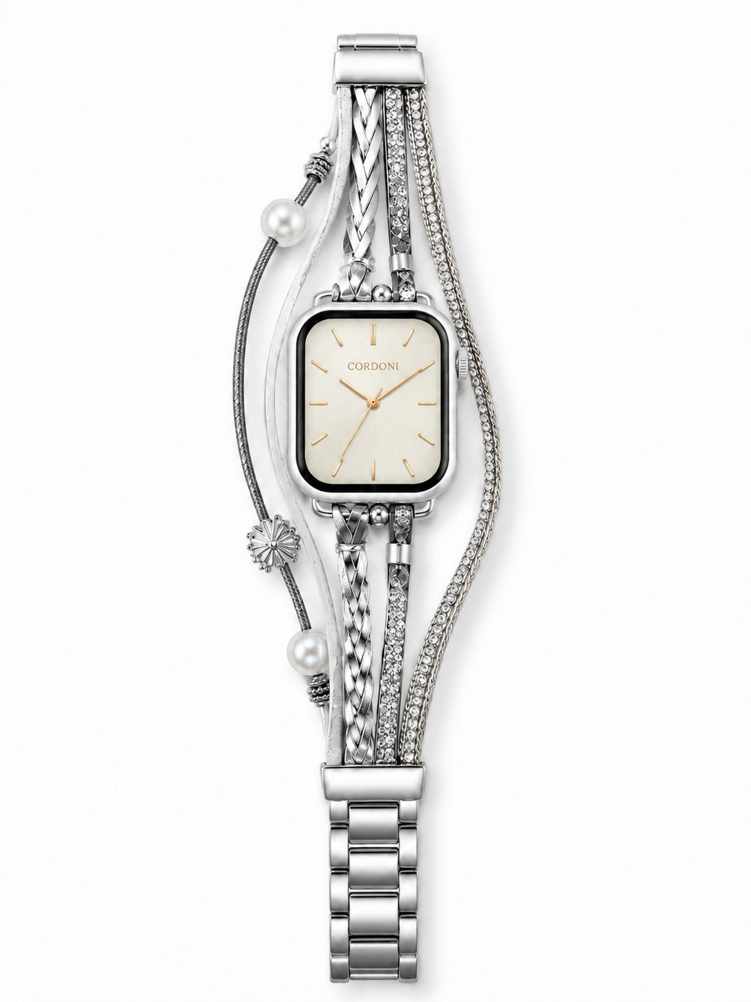 Venezia Twist Apple Watch Kordon - Silver