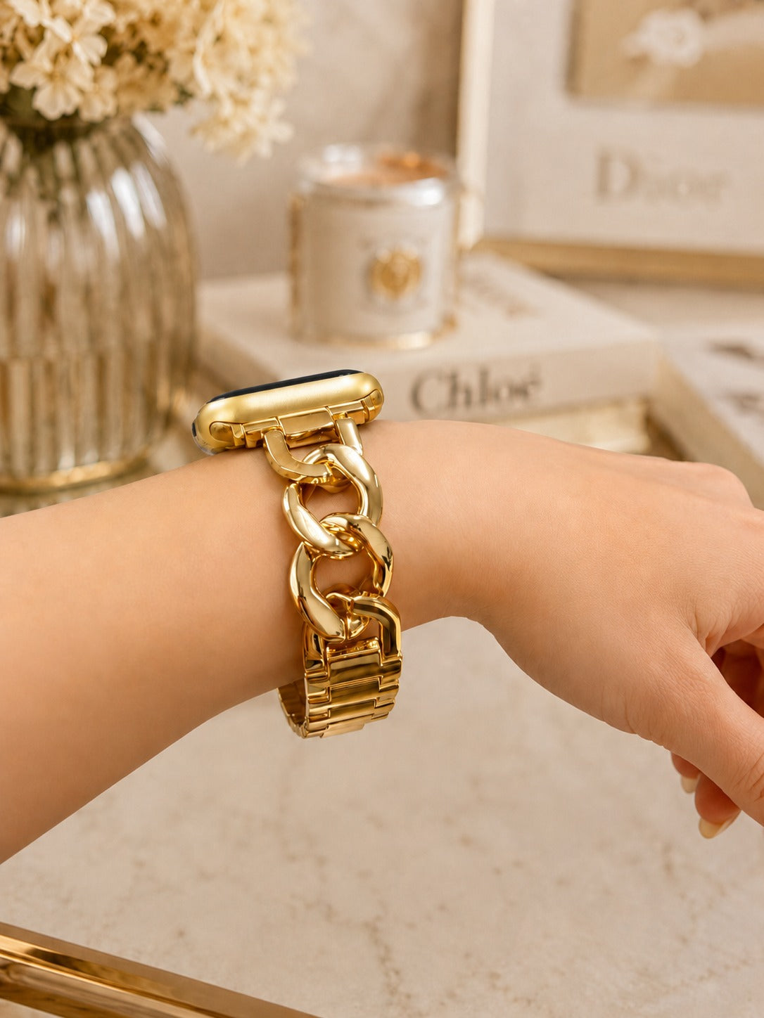 Milano Chain Apple Watch Kordon - Gold
