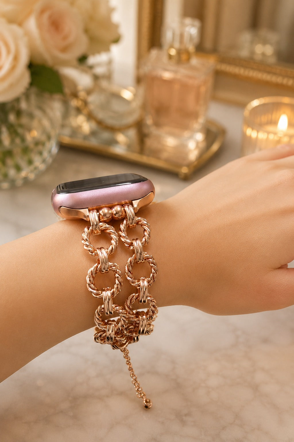 Ravello Twist Apple Watch Kordon - Rose Gold