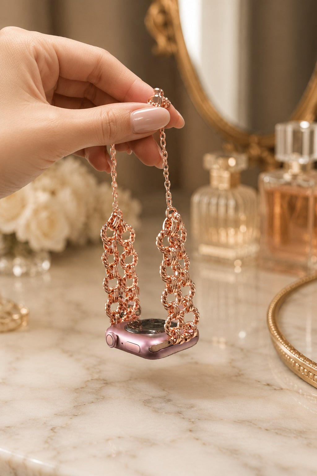 Ravello Twist Apple Watch Kordon - Rose Gold