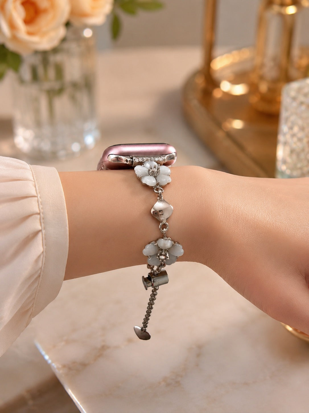 Capri Blossom Apple Watch Kordon - Silver