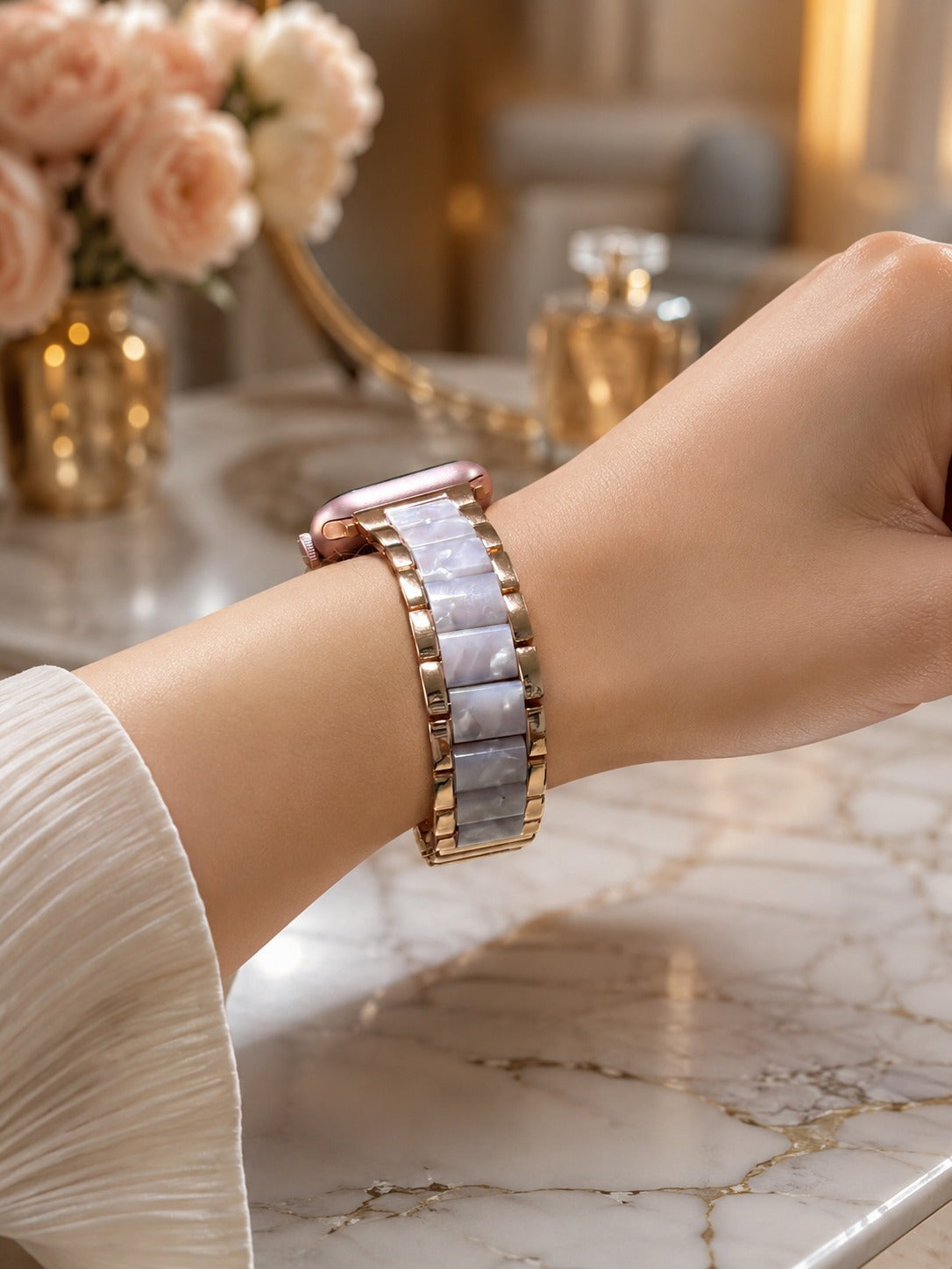 Murano Collection Apple Watch Kordon - Rose Quartz