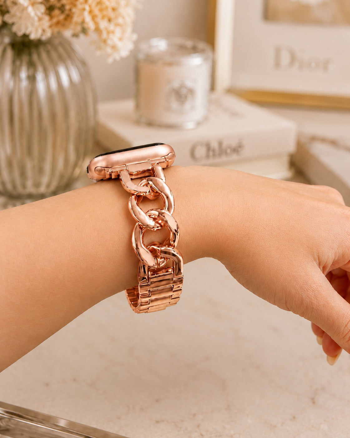 Milano Chain Apple Watch Kordon - Rose Gold
