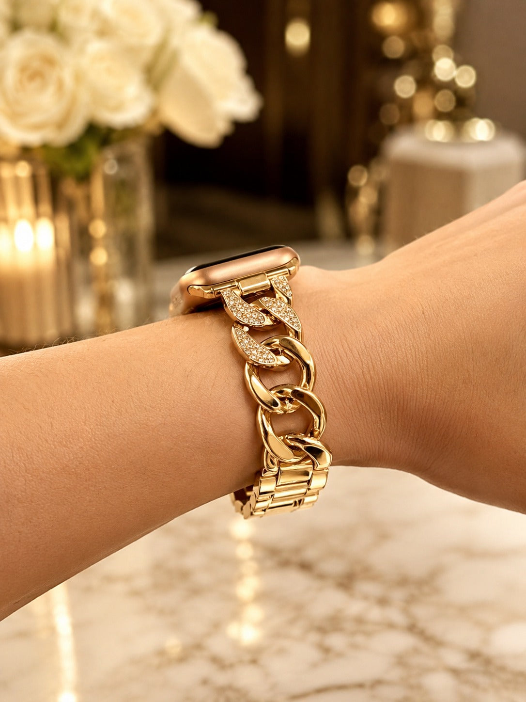 Milano Diamond Apple Watch Kordon - Gold